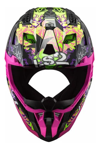 CASCO CROSS LS2 X-FORCE FIRESKULL